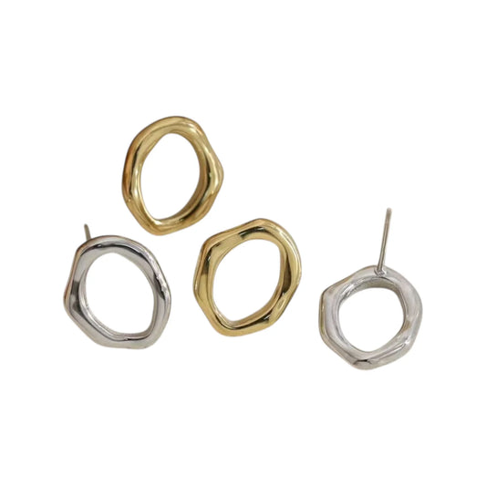 Mini oval oorbellen
