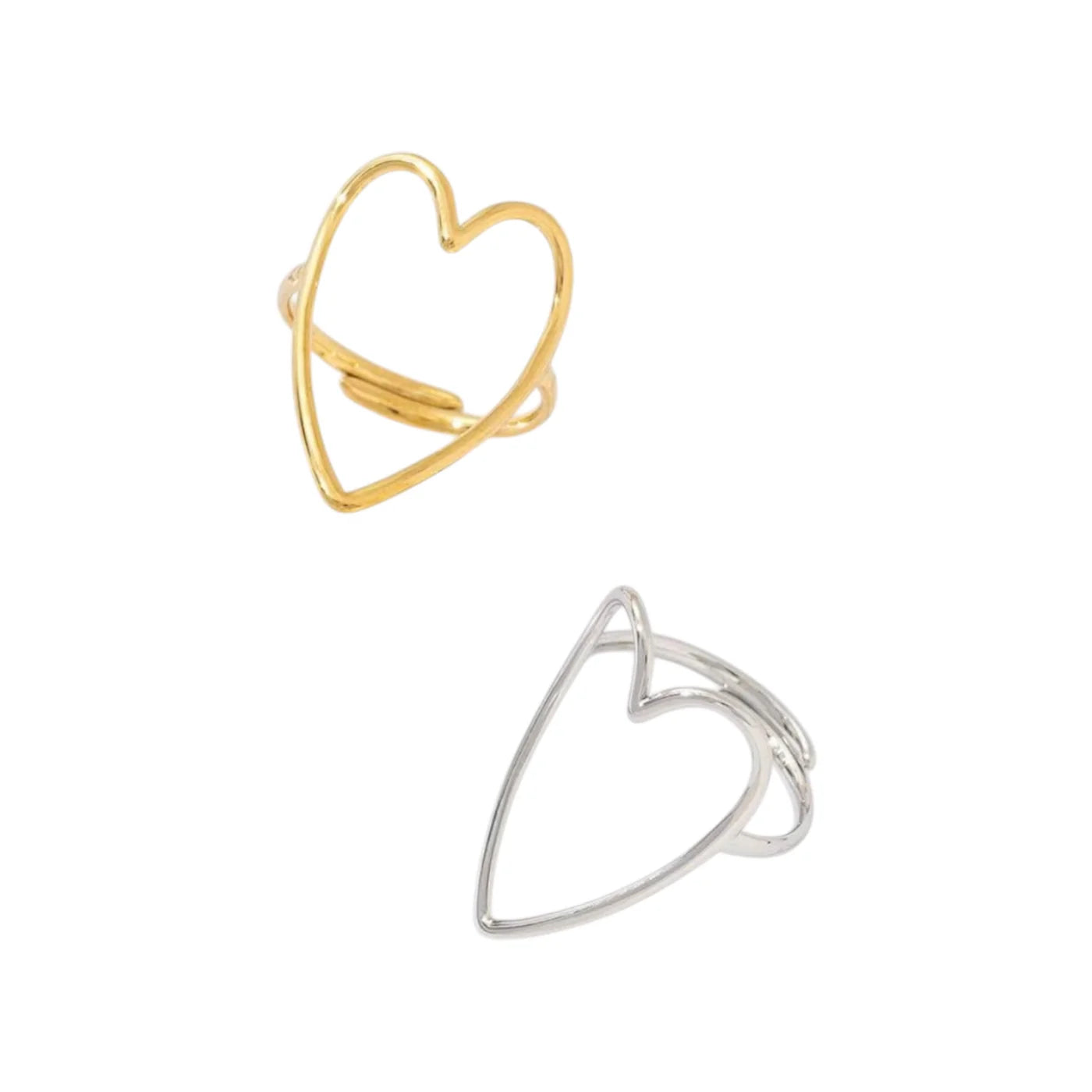 Open hart ring